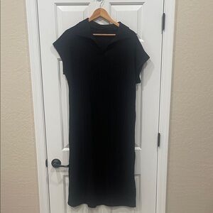 SHEIN Elegant Black Midi Dress
